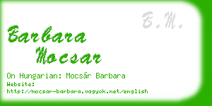 barbara mocsar business card